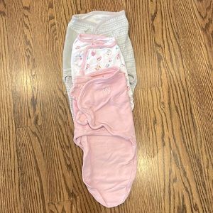 Three Swaddle Me Velcro Swaddles